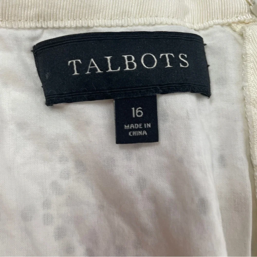 Talbots cream eyelet Skirt